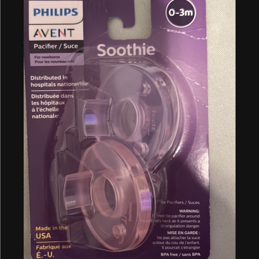 0-3 months Avent pacifiers